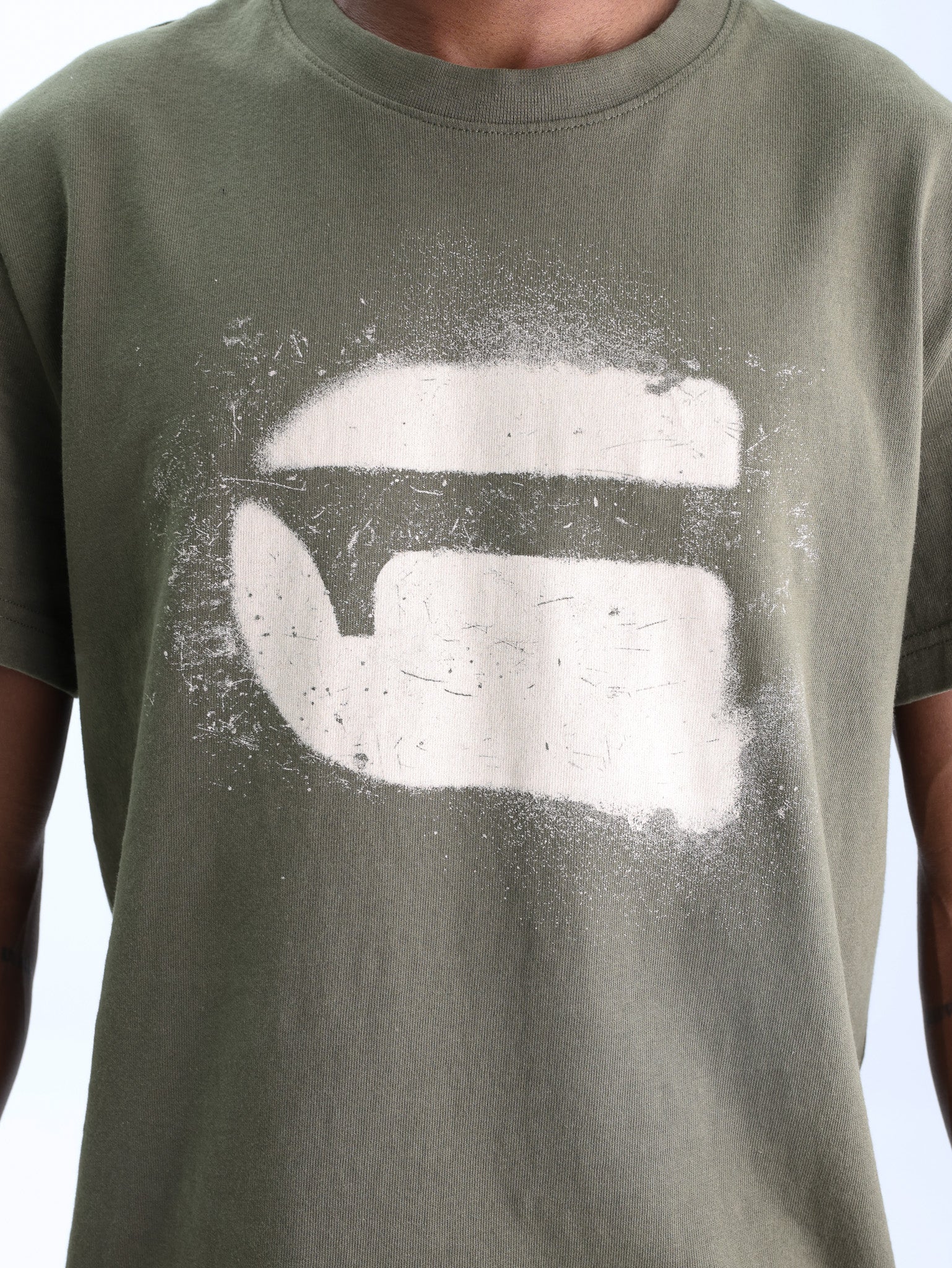 G-Star T-Shirt Spray G Logo Shadow Olive